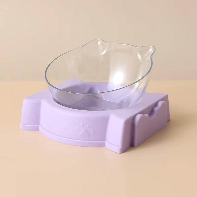 Pet Cat Food Bowl Automatic Feeder All-In-One Splice Dog Cat Food Bowl and Drinking Fountain Drinking Raised Standing Dish Bowl