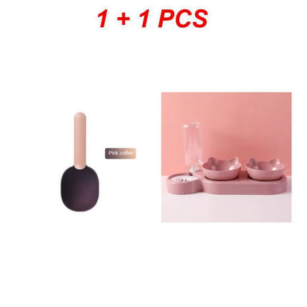 Pet Cat Bowl Automatic Feeder Cat Feeder Bowl with Dog Water Bottle Automatic Drinking Pet Bowl Cat Food Bowl Pet Waterer
