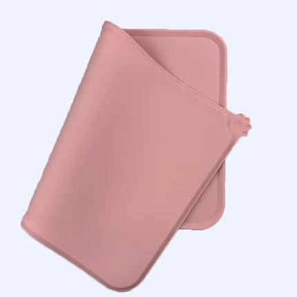 Waterproof Pet Mat for Dog Cat Solid Color Silicone Pet Food Pad Pet Bowl Drinking Mat Dog Feeding Placemat Easy Washing