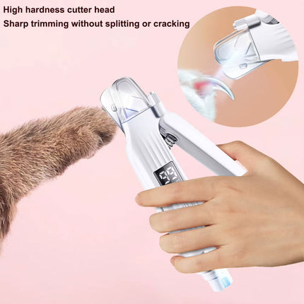 2 in 1 Rechargeable Electric Dog Nail Grinder and Clipper Low Vibration Pet Trimmer Ideal for Dogs and Cats