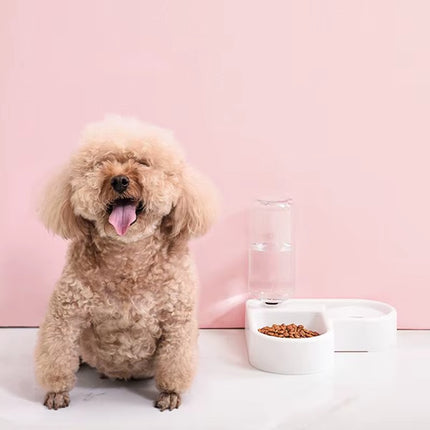 Corner Dog Bowl Pet Automatic Feeder Dog Cat Drinking Bowl for Dog Water Drinking Cat Feeding Large Capacity Dispenser Pet