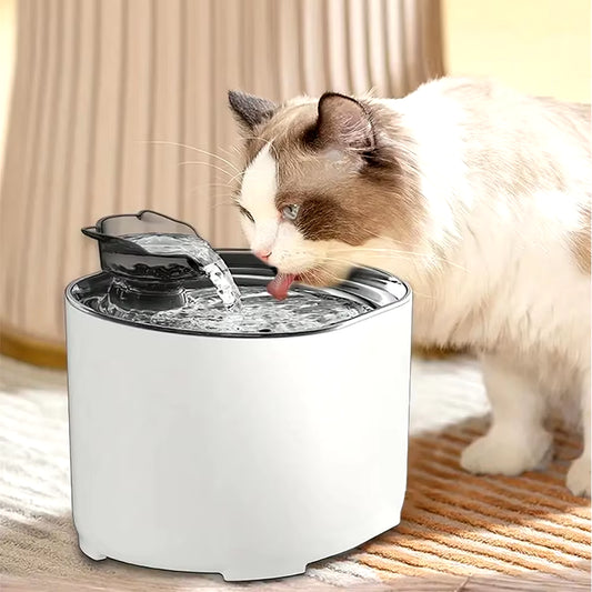 Cat Water Fountain Auto Recirculate Filtring Cats Dog Water Dispenser USB Electric Mute Pump Cat Ear Pet Cats Drinking Fountain