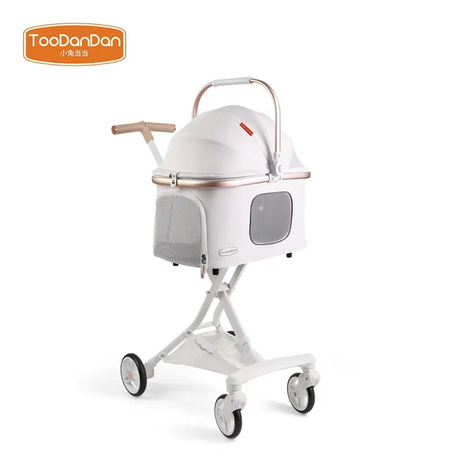 Revolutionary Foldable Pet Dog Stroller - Aluminum Alloy Cart for Ultimate Convenience & Comfort for Your Beloved Pet
