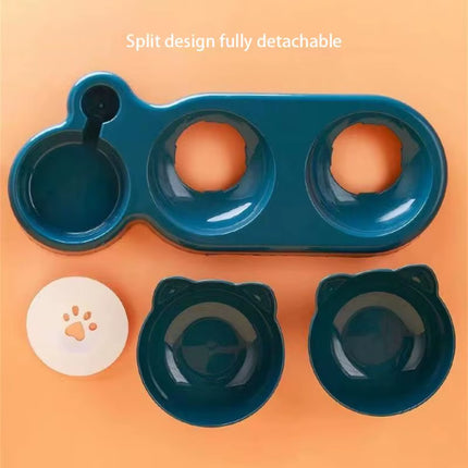 Pet Cat Bowl Automatic Feeder Cat Feeder Bowl with Dog Water Bottle Automatic Drinking Pet Bowl Cat Food Bowl Pet Waterer