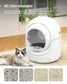 85L Self Cleaning Litter Box,Automatic Litter Box with App Control,Odor Removal,White