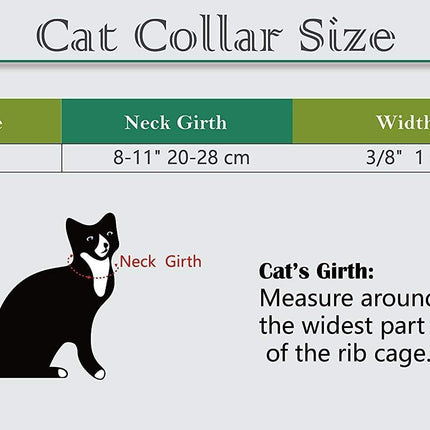 CHUKCHI Pink Soft Velvet Safe Cat Adjustable Collar with Crystal Heart Charm and Bells 8-11 Inches(Black+Red+Pink+Blue)
