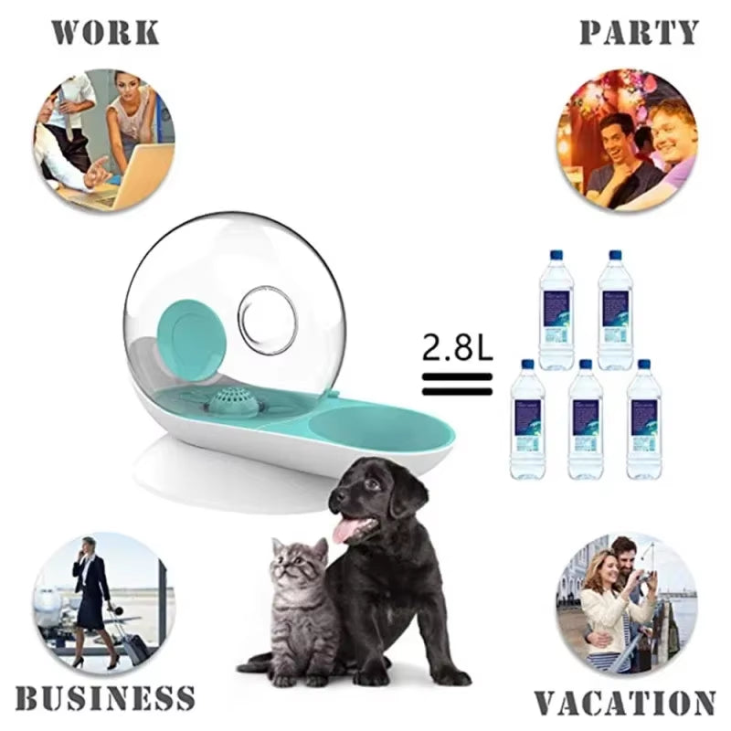 Cat Automatic Water Dispenser Dog Snail Drinking Bowl 2.8L Large-Capacity Filter Kitten Drinker No Electricity Pet Accessories