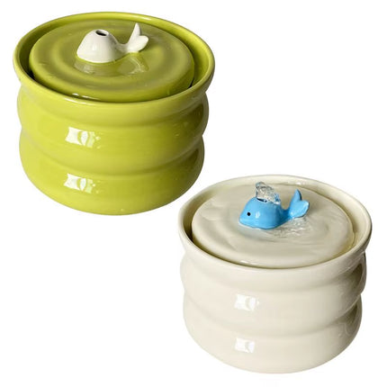 Cat Water Fountain 800Ml Ceramic Automatic Low Noise Pet Drinker with Filter Small Dogs Water Dispenser Auto Drinking