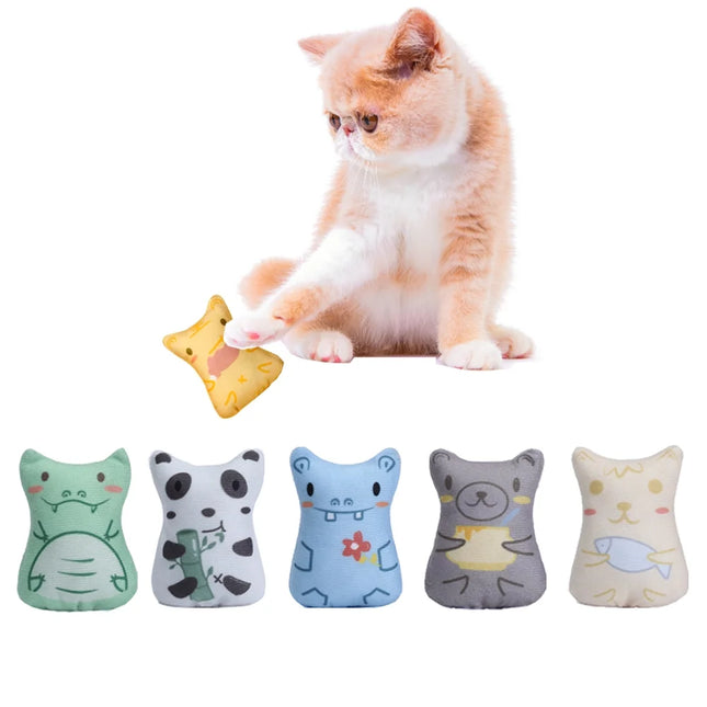 Interactive Catnip Plush Toys - 5 Pack Chew & Teething Toys for Kittens