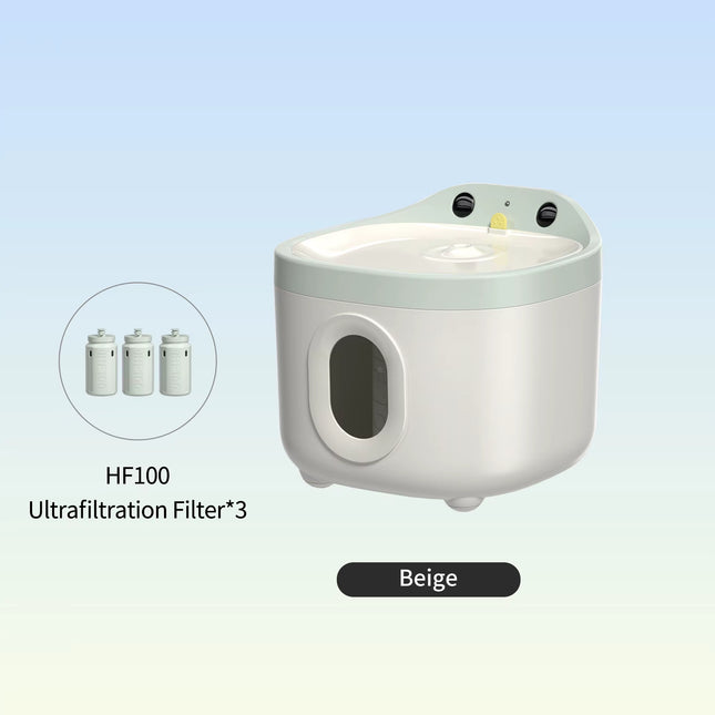 Ultrafiltration Filter Pet Water Fountain for Cat, Cordless Pet Water Feeder Powered by Rechargeable Battery Automatic Cat Water