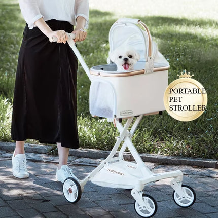 Revolutionary Foldable Pet Dog Stroller - Aluminum Alloy Cart for Ultimate Convenience & Comfort for Your Beloved Pet