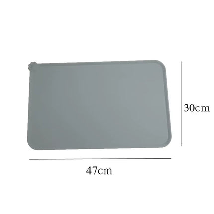 Waterproof Pet Mat for Dog Cat Solid Color Silicone Pet Food Pad Pet Bowl Drinking Mat Dog Feeding Placemat Easy Washing
